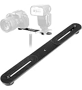ChromLives 1/4'' Dual Camera Mount Flash Bracket Extension Bar 10.6'' Straight Flash Bracket Trip...