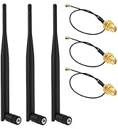 Meshnology 915MHz LoRa Antenna, 3dBi Gain, Omnidirectional SMA Male Connector + 10cm Extension Ca...