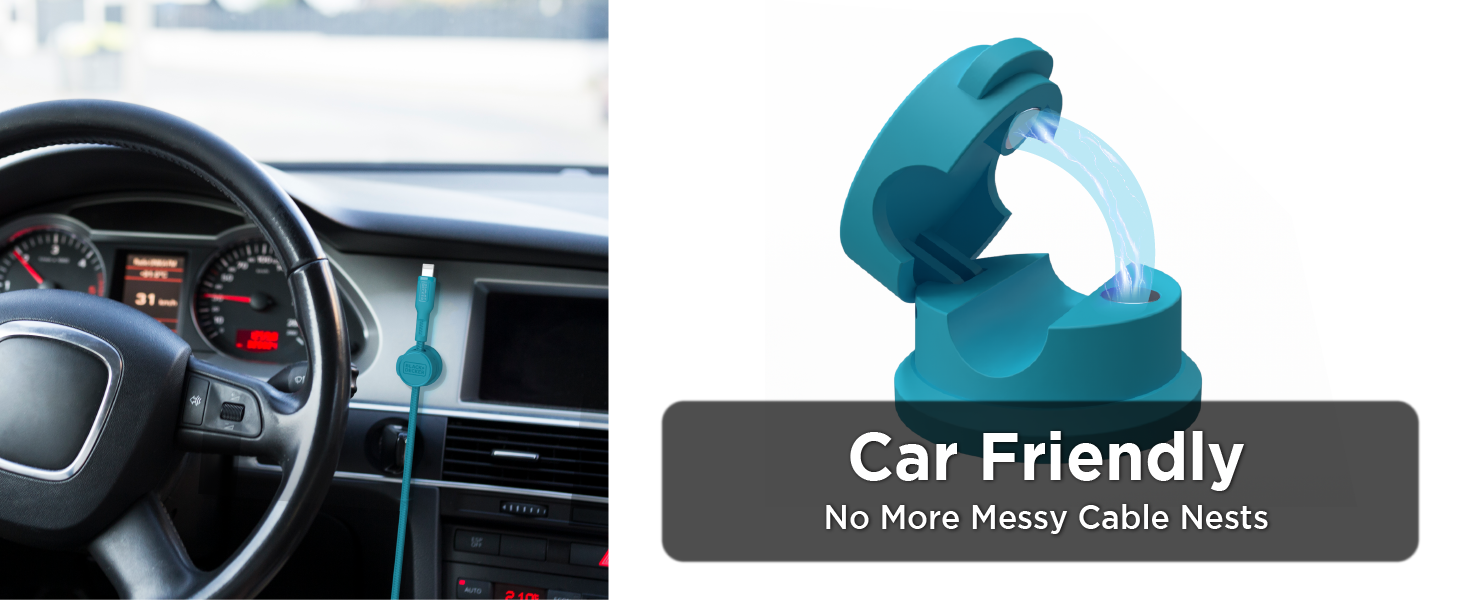 Car friendly Magnetic Cord Organizer Holder