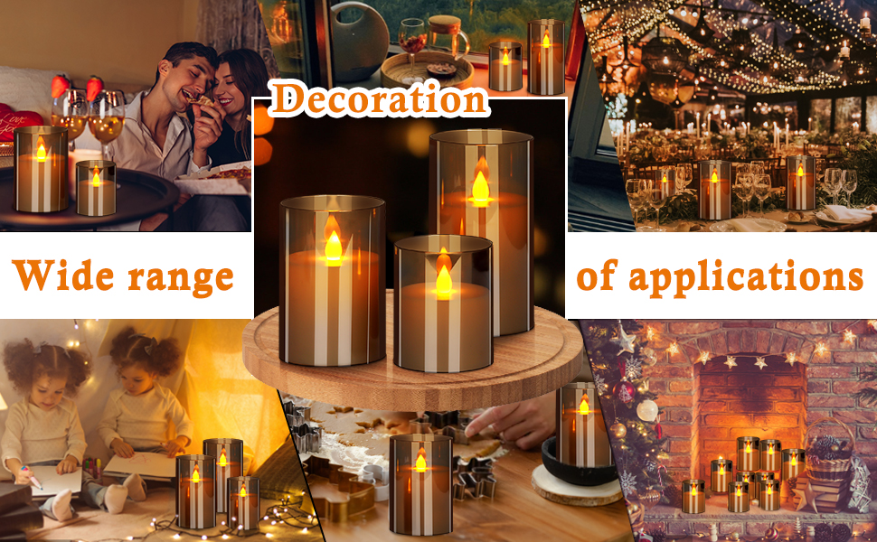 Flameless candles for Home Decor