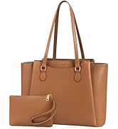 RAINSMORE Laptop Bag for Women 15.6 Inch Work Tote Bags Waterproof Computer Bags Leather Professi...