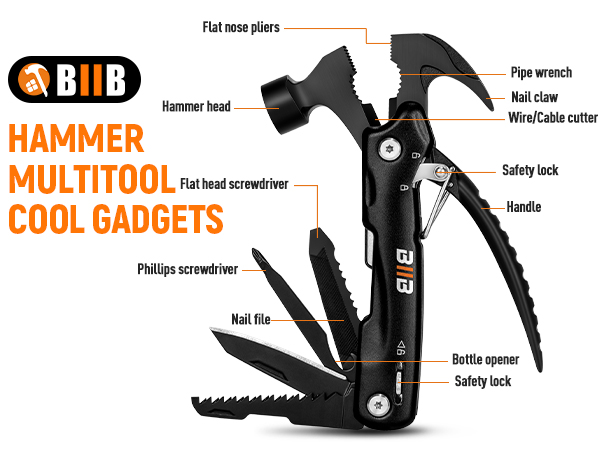 12 in 1 hammer multitool anniversary birthday gifts for men camping essentials survival gear tools