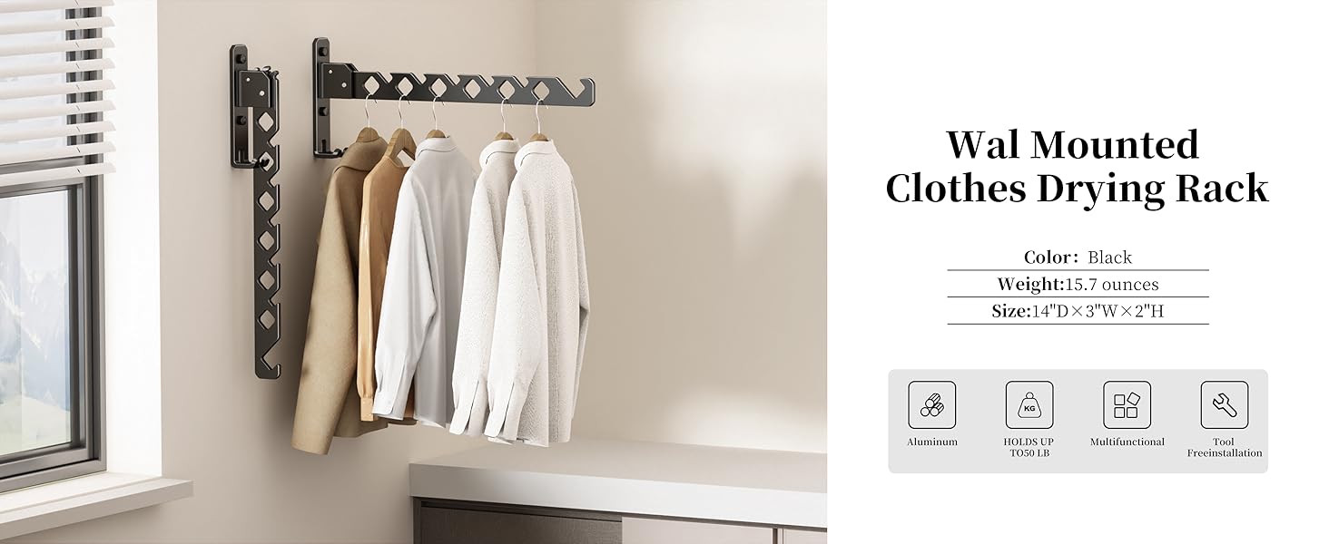 wall mount clothes hanger