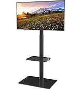 Universal Floor TV Stand with Mount for 19 to 42 inch Flat Screen TV, 100 Degree Swivel,Adjustabl...