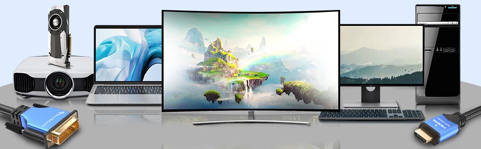 BlueRigger Fosmon Monoprice Tersely SAG Fosmon Snowkids Vention Benfei bi-directional hdmi to dvi 