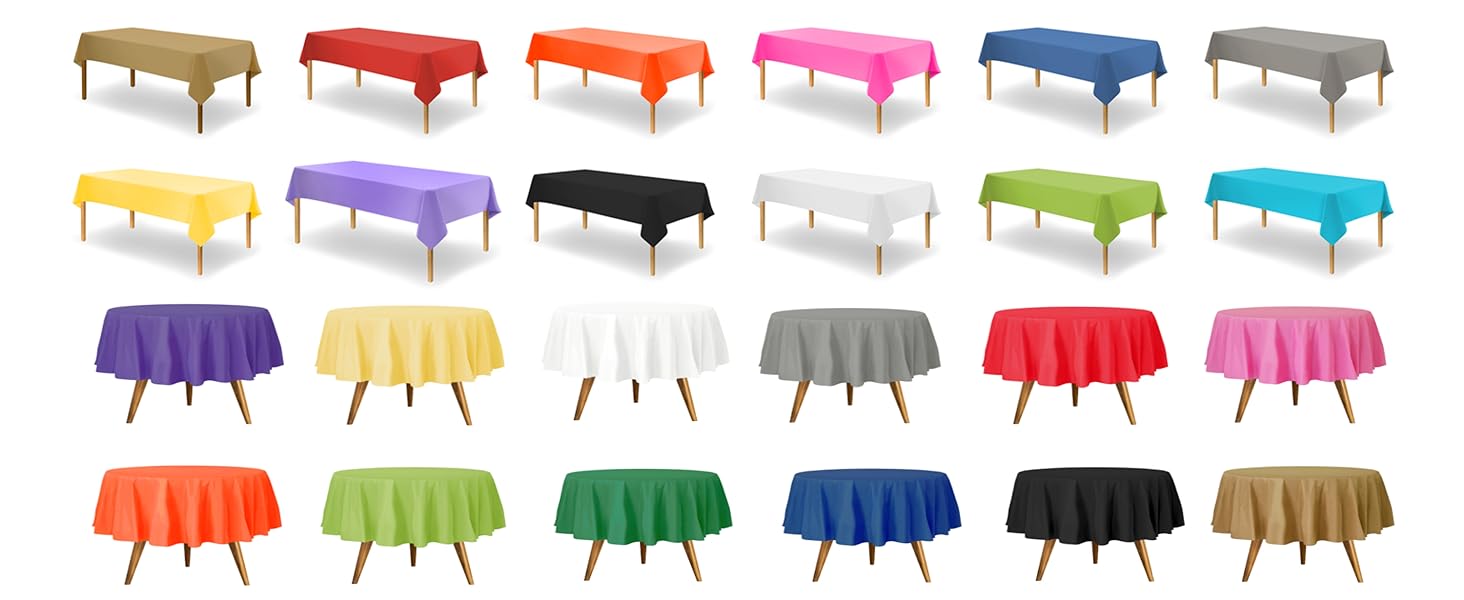 color party tablecloth