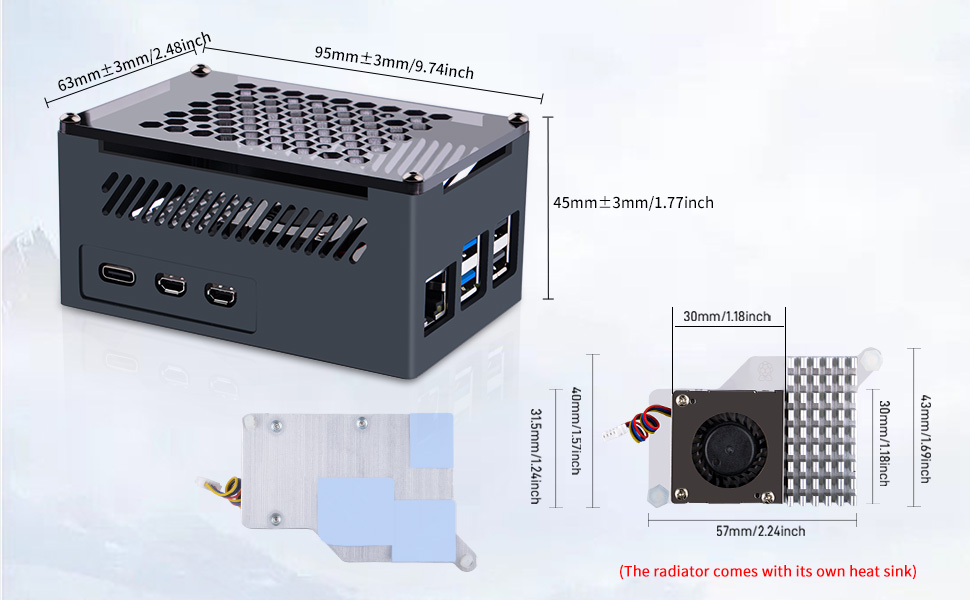 raspberry pi 5 case with fan