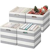 Posprica 3X Thicker Storage Bins Storage Cubes, 13×13 Fabric Storage Boxes Foldable Baskets Conta...