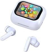 Smart LED Touchscreen Headphones with 5.4 Wireless Earbuds, Adjustable Sound Quality, Touch Contr...