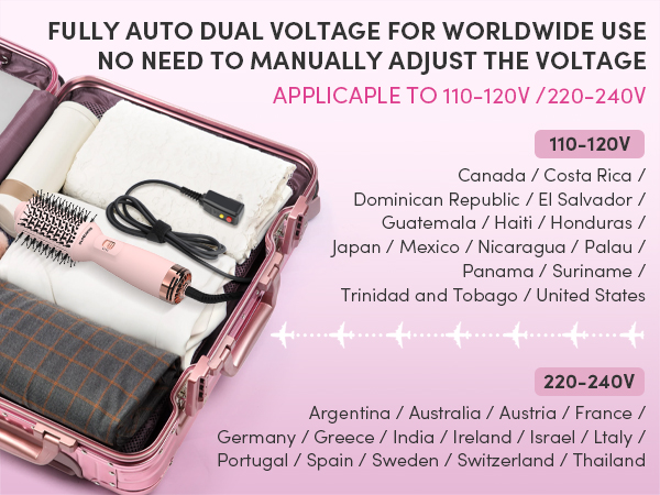 travel hair dyrer brush