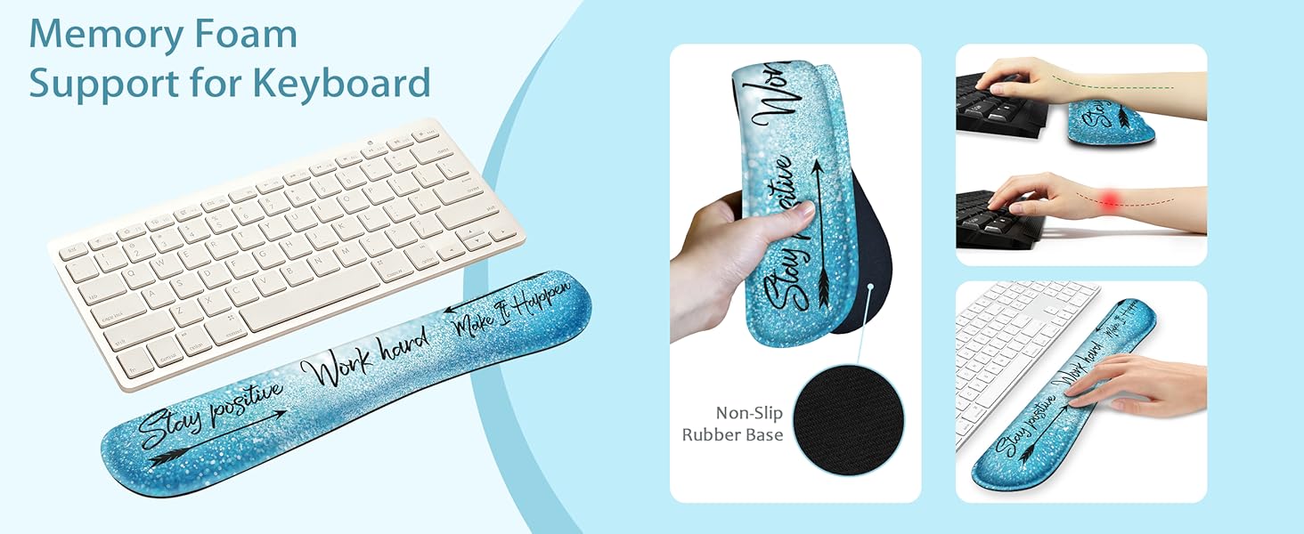 Ergonomic Mouse Pad Wrist Rest Keyboard Mat Wrist Support
