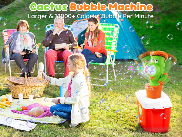 Cactus Bubble Machine for Kids
