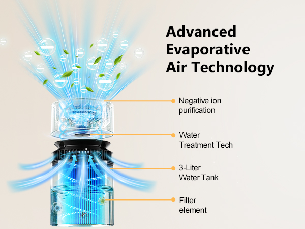 Mist-Free Evaporative Humidifier