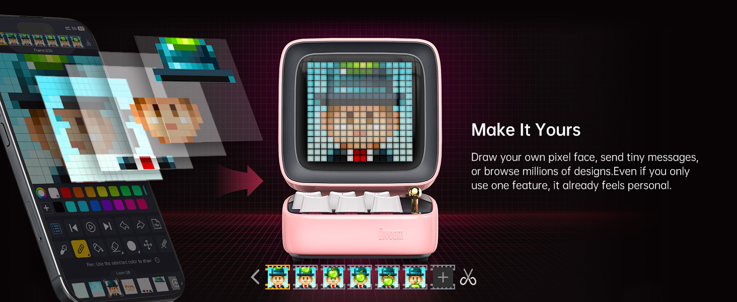 retro pixel art game bluetooth speaker