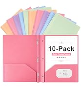 Colored File Folders Two Pocket Folder Plastic Folders with Pockets and Business Card Holder, Pas...