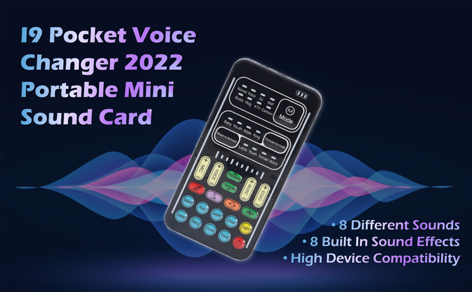 Voice Changer for Broadcast Game Portable Mini Voice Changer Device Live Sound Card Voice Changer 