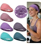 Dreamlover Sweat Wicking Headband, Non Slip Workout Headband for Women, Soft Stretchy Sports Head...