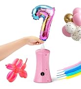Electric Air Balloon Pump, Portable Long Animal Balloon Pump Electric Blower Machine Blue/Orange/...