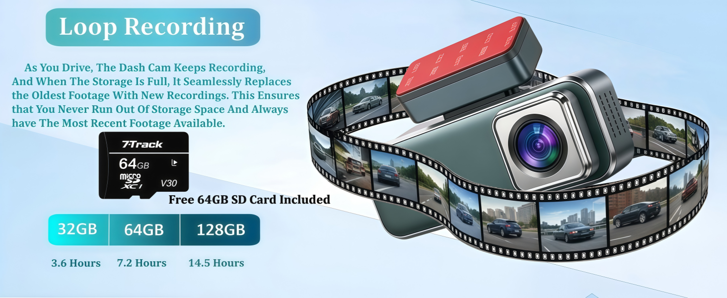 4K Dash Cam With Loop Recording
