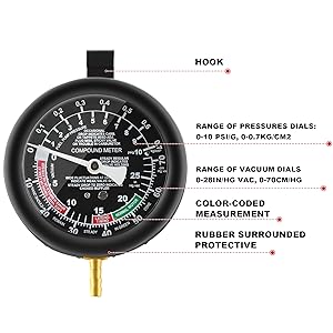  Fuel Pump and Vacuum Tester Gauge