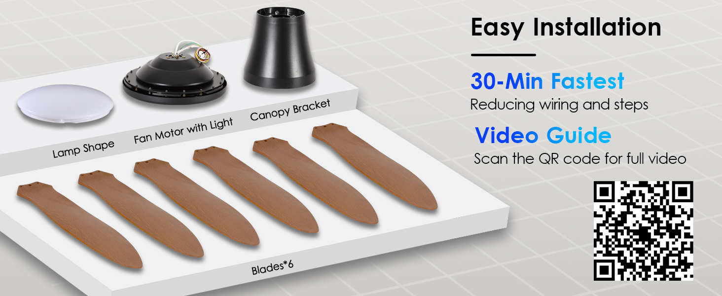 modern ceiling fan easy installation