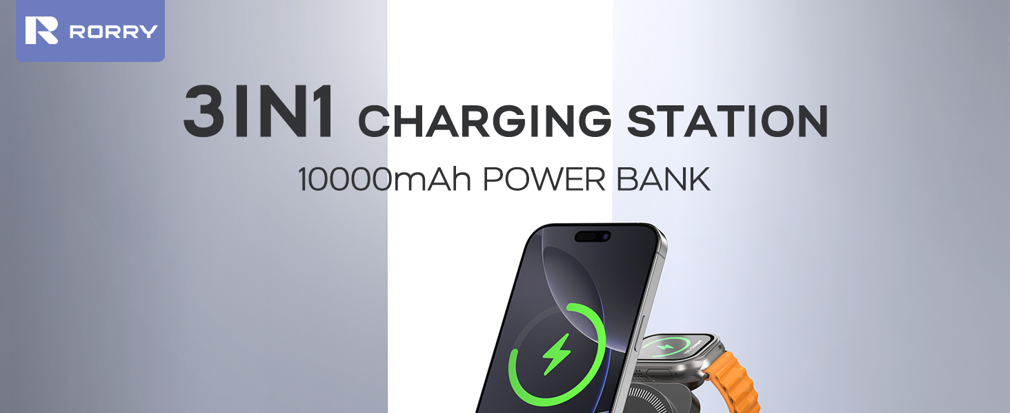 3-in-1 Charging Station 10000mAh