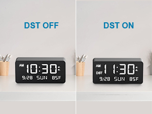 wooden digital clock