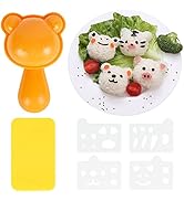 AUAUY Onigiri Mold, 6pcs Rice Ball Mold Sushi Making Kit, Cartoon Cute Onigiri Mold, Cute Little ...