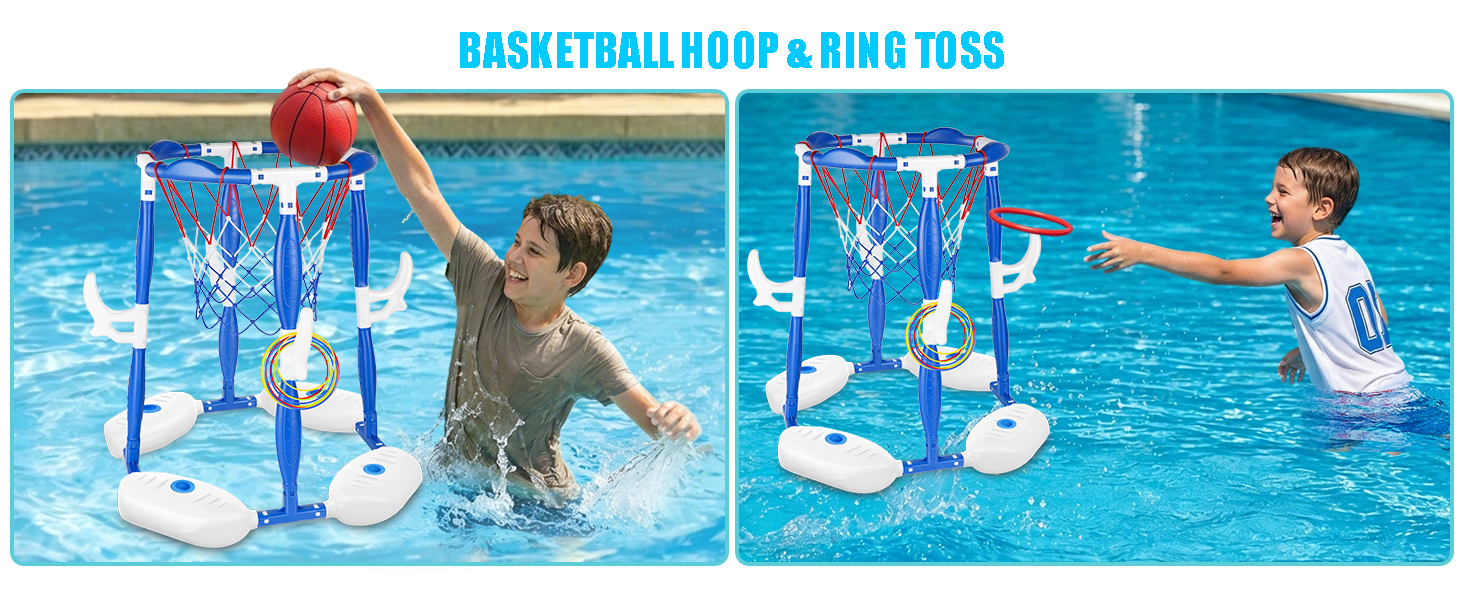 floating basketball hoop for pool