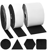 BENECREAT 29.5Ft Self Adhesive Felt Roll, 0.8/2/3.9Inch Wide Furniture Felt Pads, 5mm Non Slip Ad...