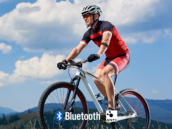 Works with Bluetooth &amp;amp; ANT+ GPS bike computer like COOSPO/Garmin /XOSS/Wahoo/iGPSPORT.