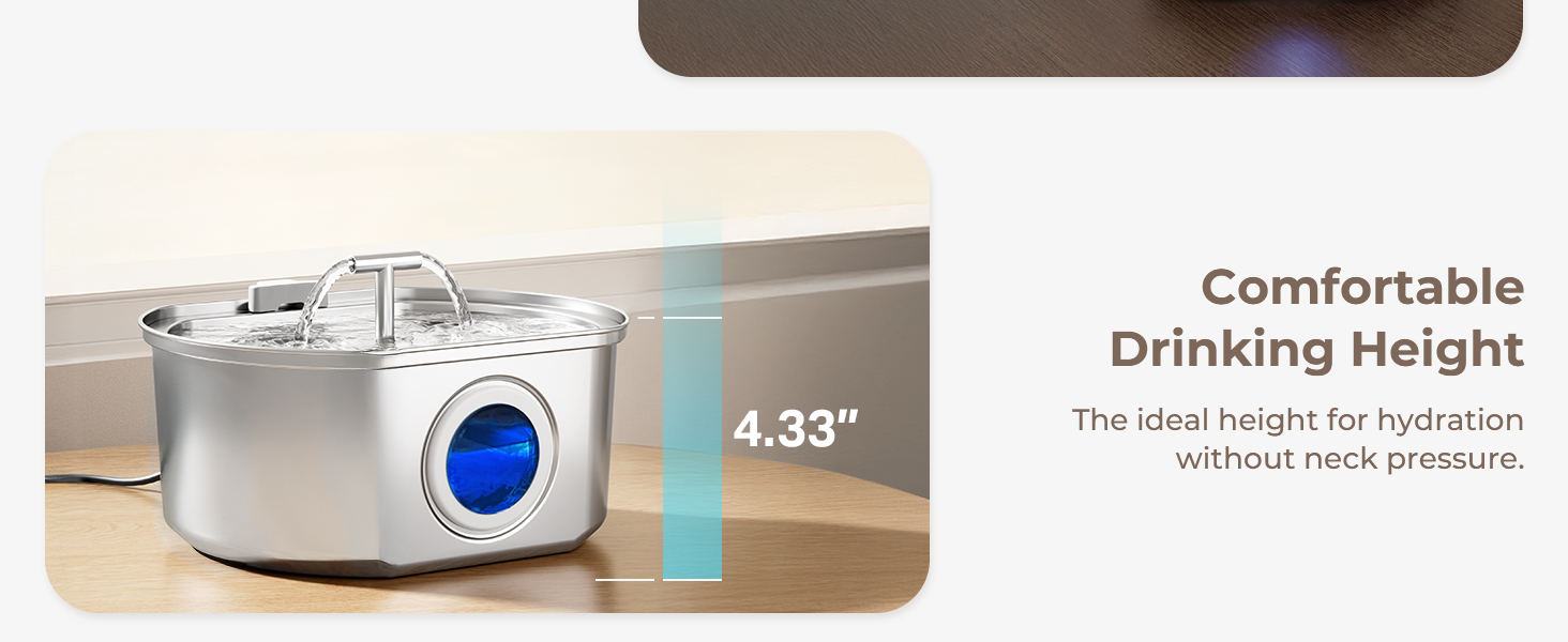 stainless steel cat water fountain