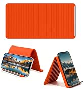 Foldable Silicone Aluminum Holder, Flexible Silicone Phone Stand with Anti-Slip Pad, Portable Rol...