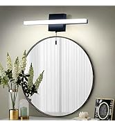 COTULIN 16 Inch Black Vanity Light Bar with Pull Switch 10W Brightness Ideal for Cabinet Lighting...