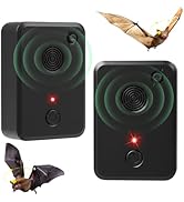 JahyElec 2 Pcs Ultrasonic Bat Repellent Deterrent Devices for Attic Porch House Indoor,Electronic...