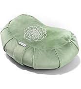Hihealer Premium Meditation Cushion - Comfortable Floor Pillow for Adult Traditional Crescent Med...
