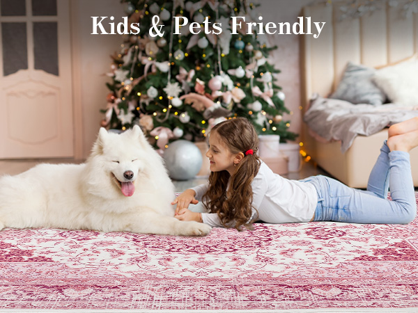 kids pets friendly rug