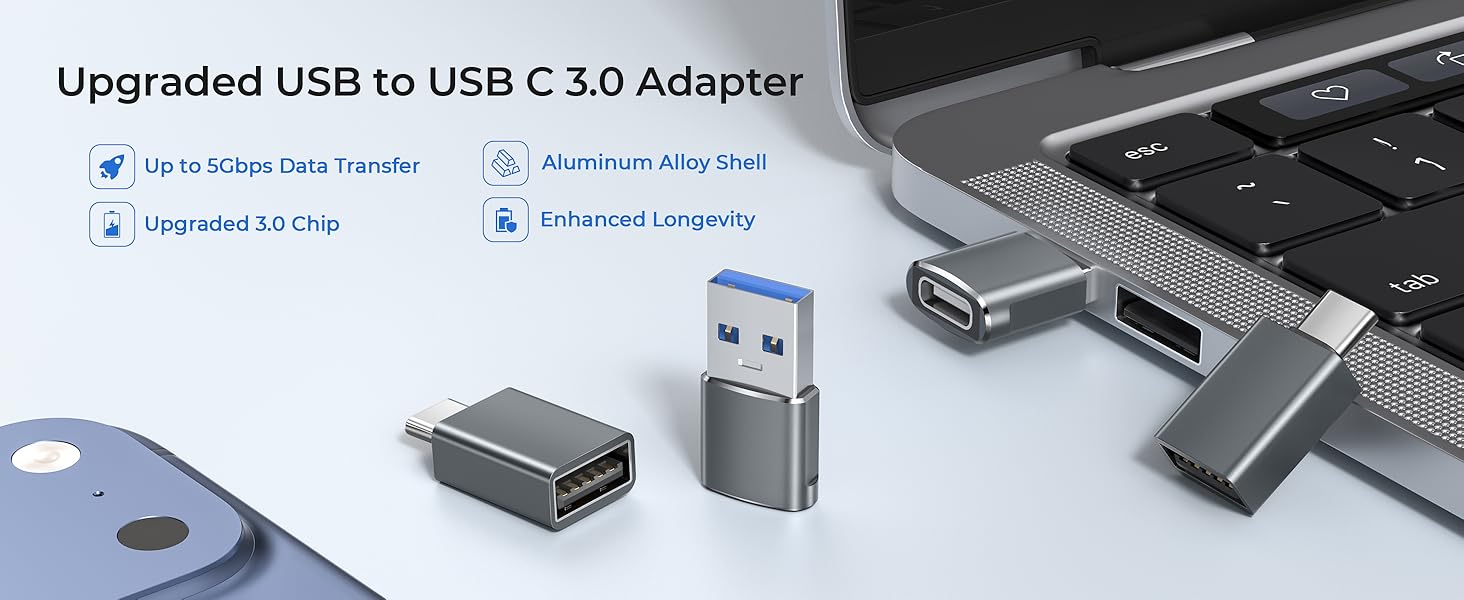 Upgraded USB to USB C 3.0 Adapter