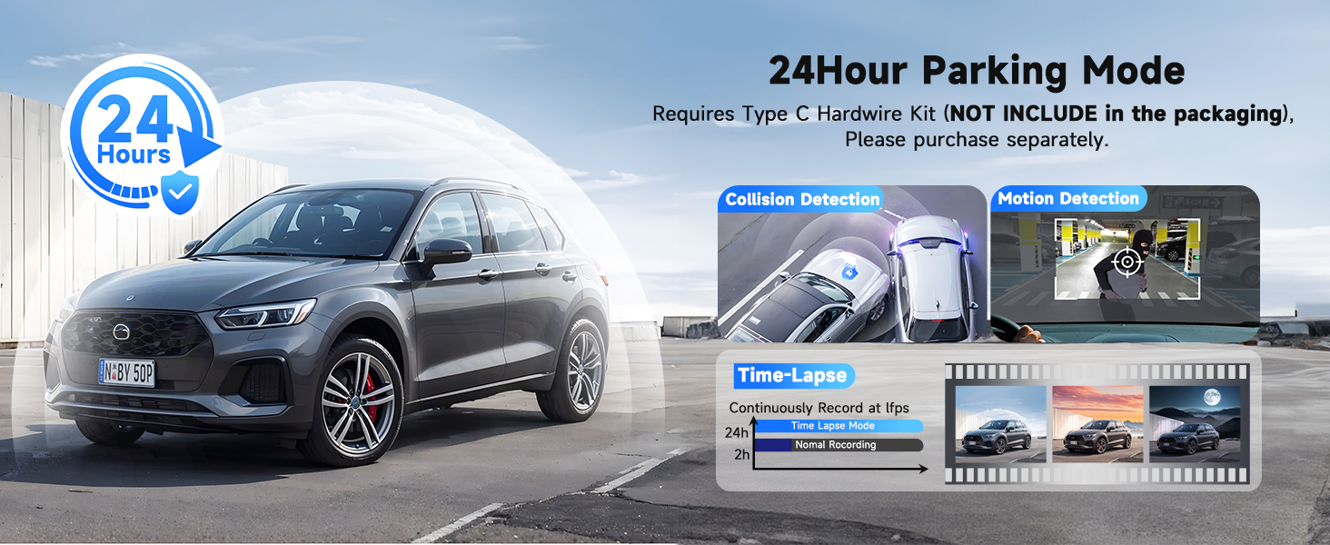 24h parking monitor dash cam