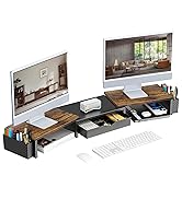 Dual Monitor Stand Wood