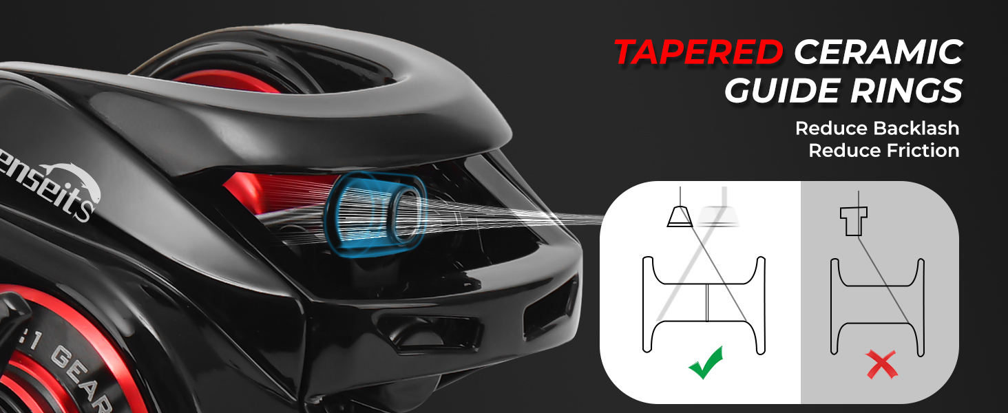 TAPERED CERAMIC GUIDE RINGS