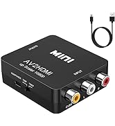 RCA to HDMI,AV to HDMI Converter,ABLEWE 1080P Mini RCA Composite CVBS Video Audio Converter Adapt...