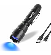 ULTRAFIRE Single Mode Blue Light Flashlight, Blue LED Flashlight for Night Fishing, Hiking and Co...