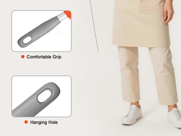 Comfortable grip handle with bulit-in hanging hole