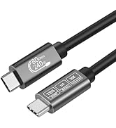 [80Gbps Data Sync] Compatible with Thunderbolt 5 Cable High Speed USB C Cable Support 240W Chargi...