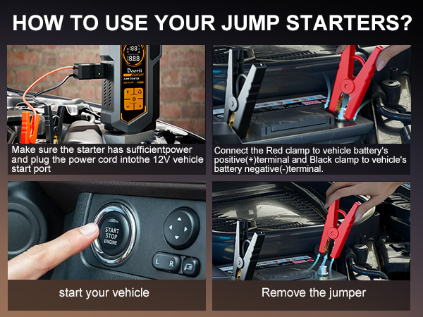 car battery charger jump starter
