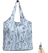 BeeGreen Froal Flowers Ultimate Travel Tote Bag - Reusable Grocery Shopping Bag - Foldable Compac...