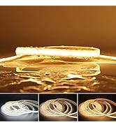 MALIIGAZA IP68 Waterproof 24V COB LED Strip, 16.4FT CRI>90 480LEDs/m 11W/M, 4000K Super Bright LE...