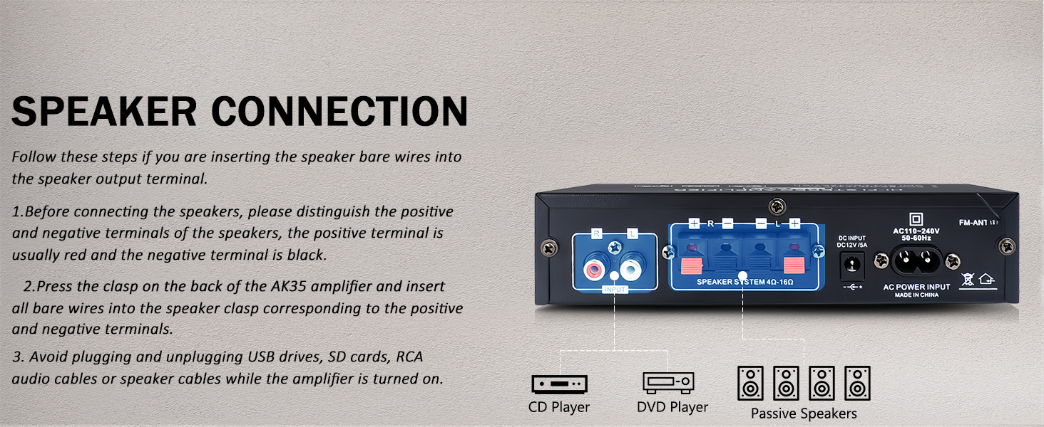 audio amplifier for speakers