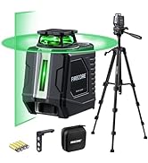 Firecore 360° Laser Level with Tripod, 100Ft Self Leveling Laser Level Green Cross Line Laser Lev...